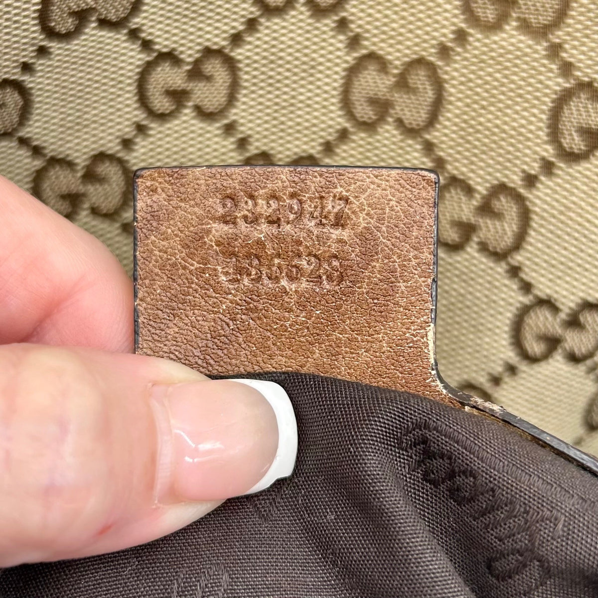 Gucci GG Khaki Signature Canvas Libeccio Tote Bag