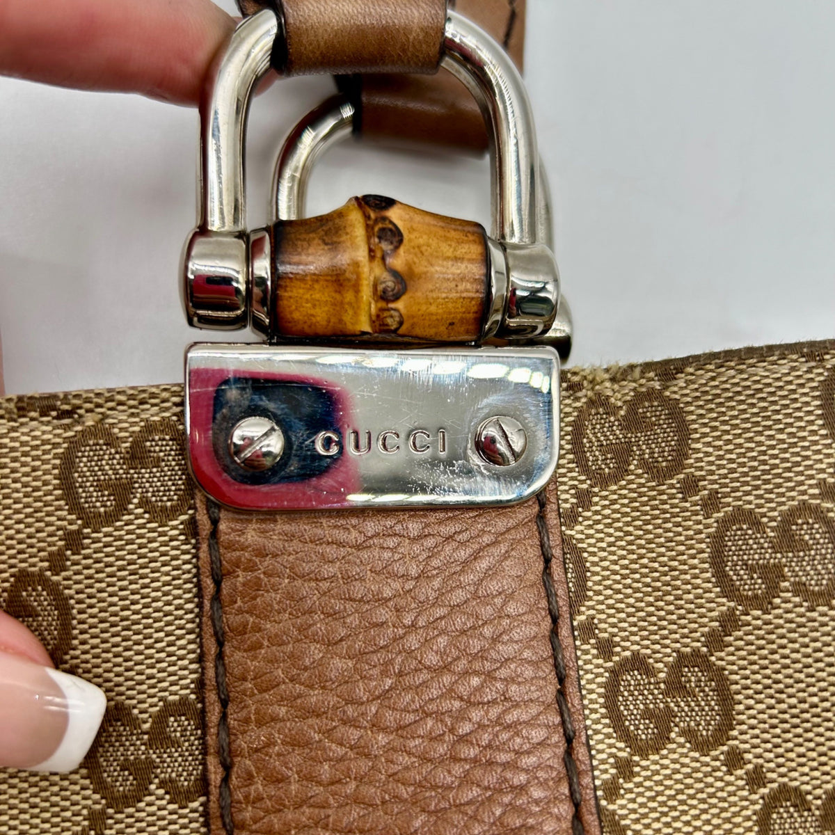 Gucci GG Khaki Signature Canvas Libeccio Tote Bag