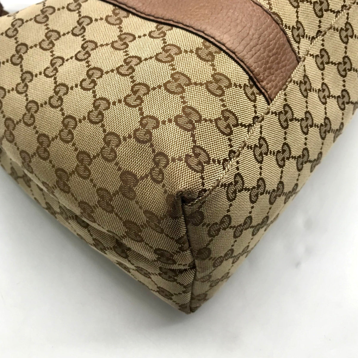 Gucci GG Khaki Signature Canvas Libeccio Tote Bag