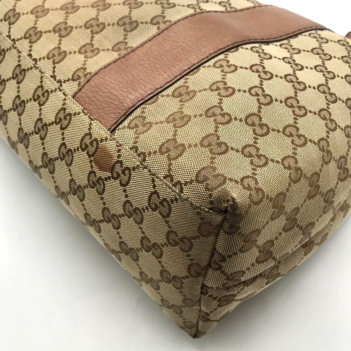 Gucci GG Khaki Signature Canvas Libeccio Tote Bag