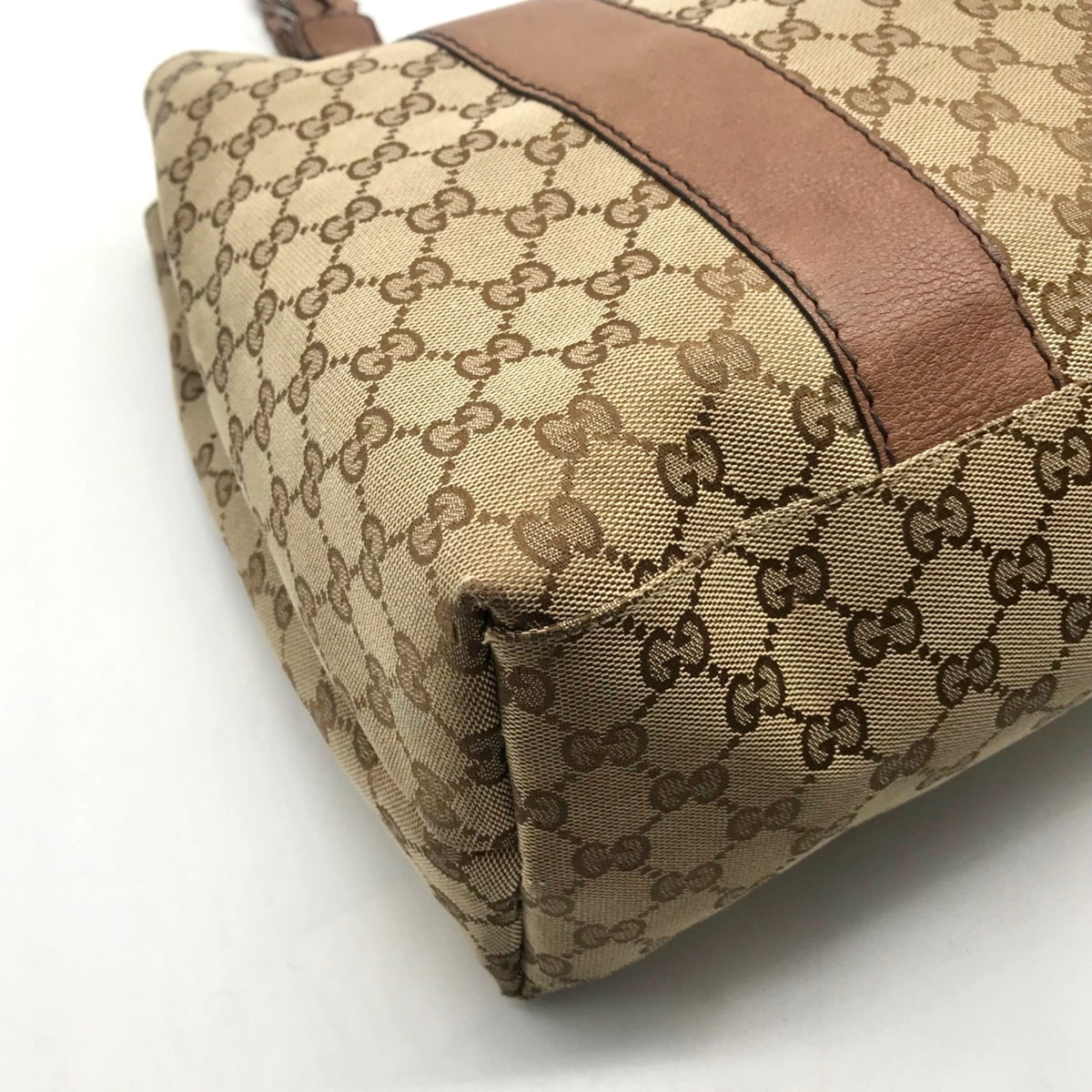 Gucci GG Khaki Signature Canvas Libeccio Tote Bag