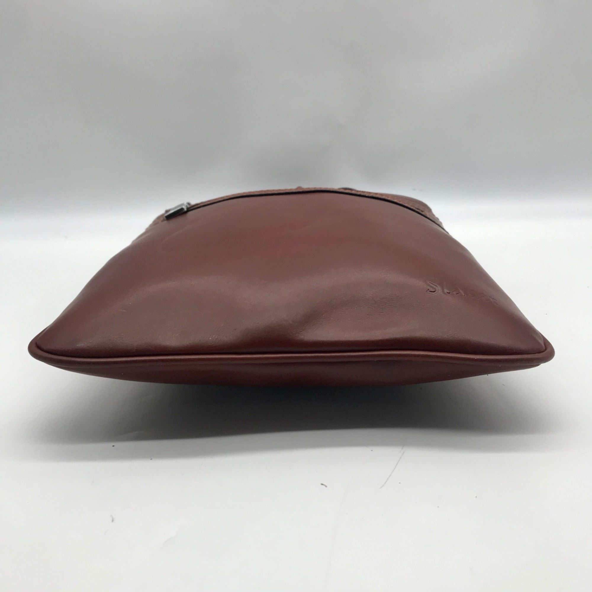 Stauer Brown Italian Leather Crossbody Bag