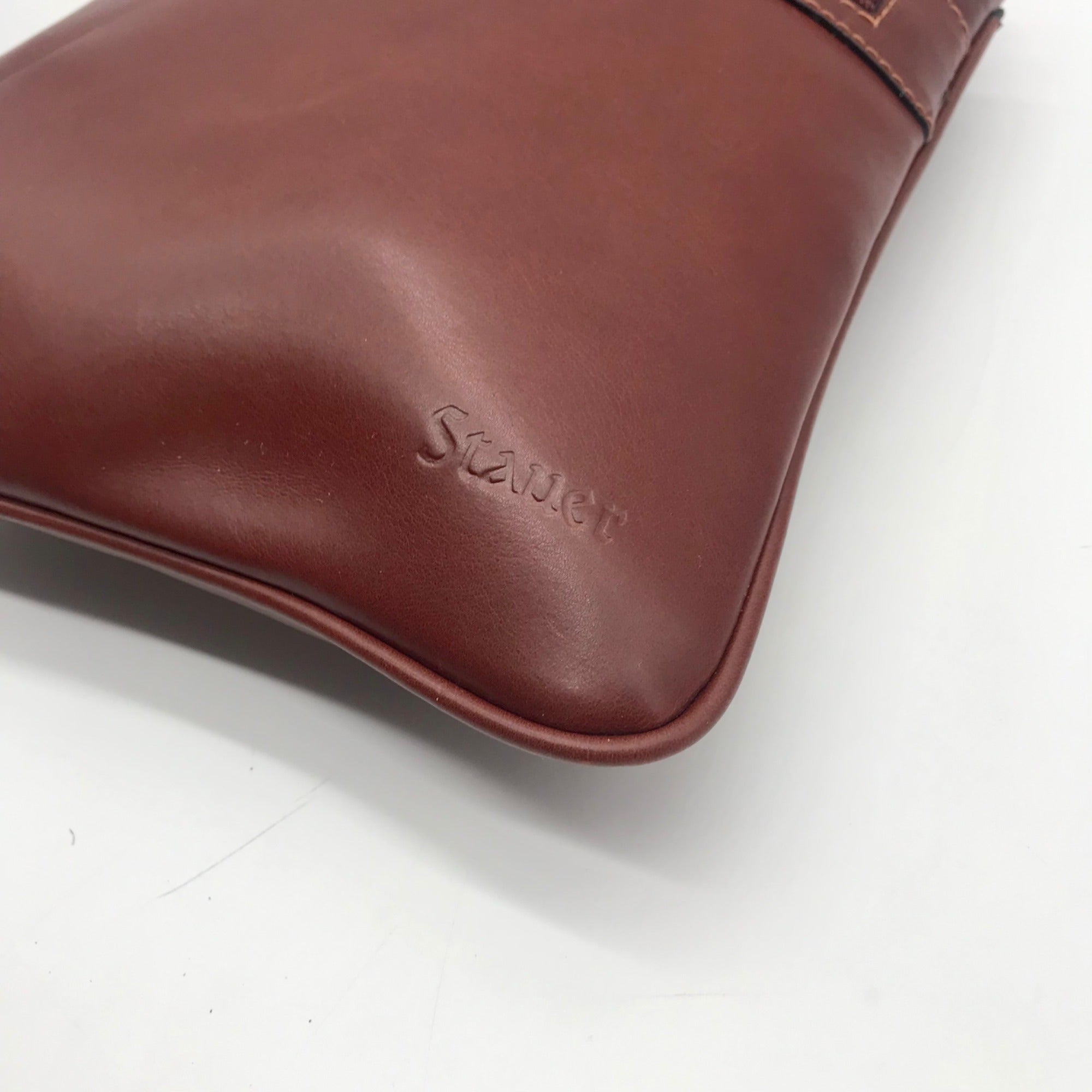 Stauer Brown Italian Leather Crossbody Bag