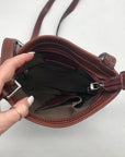 Stauer Brown Italian Leather Crossbody Bag