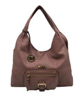 Michael Kors Mauve Pebbled Leather Austin Hobo Bag