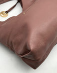 Michael Kors Mauve Pebbled Leather Austin Hobo Bag