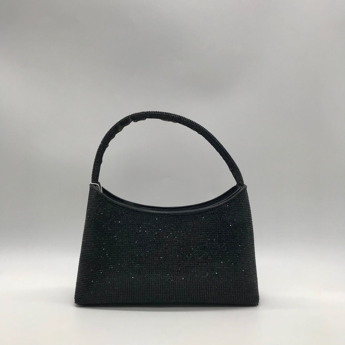 Urban Expressions Black Rhinestone Embellished Evening Shoulder Bag