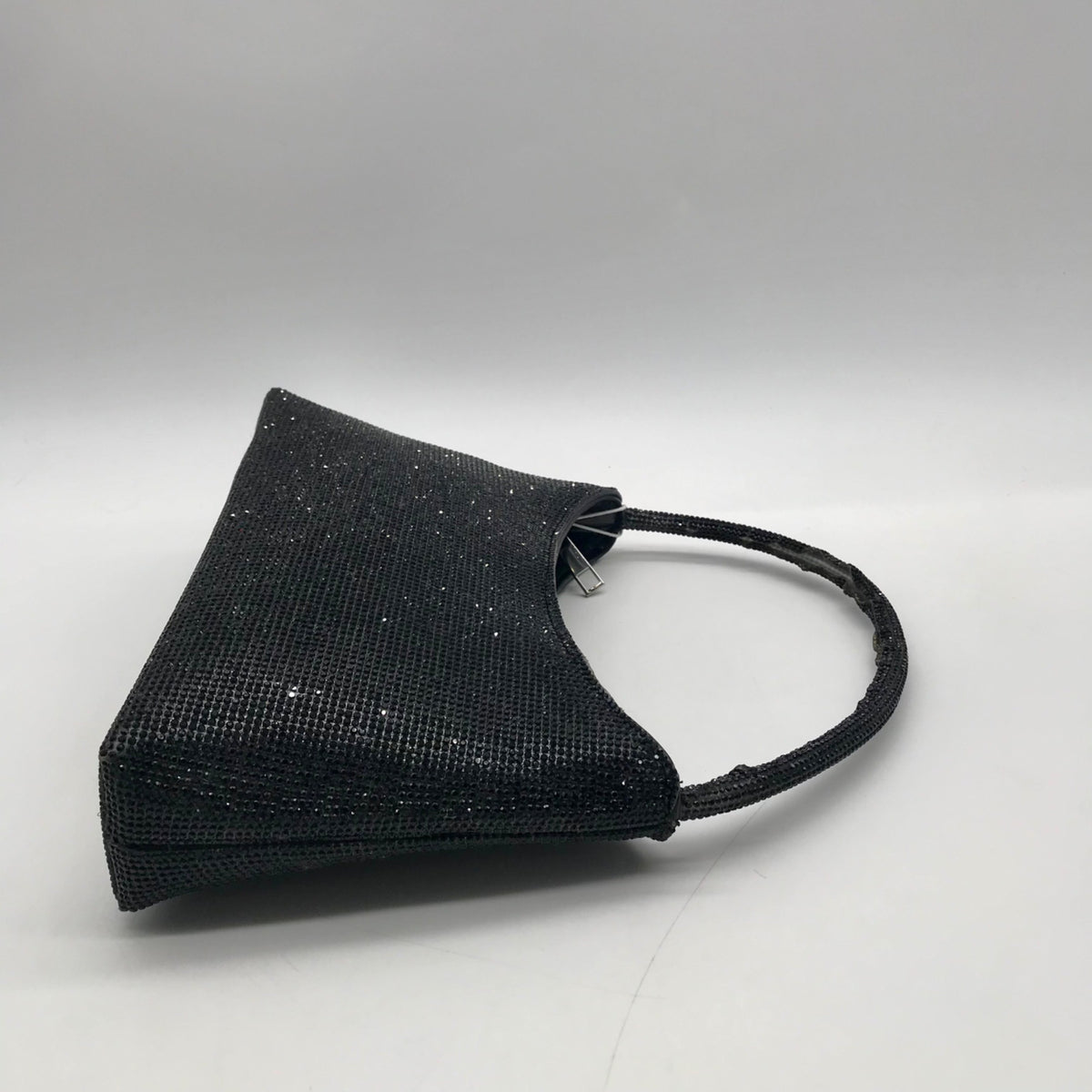 Urban Expressions Black Rhinestone Embellished Evening Shoulder Bag