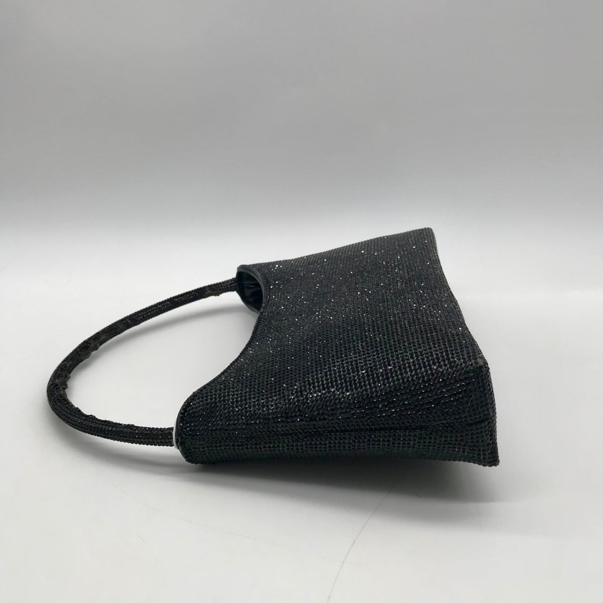 Urban Expressions Black Rhinestone Embellished Evening Shoulder Bag