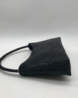 Urban Expressions Black Rhinestone Embellished Evening Shoulder Bag