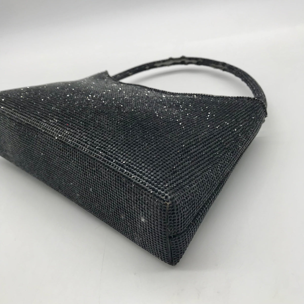 Urban Expressions Black Rhinestone Embellished Evening Shoulder Bag
