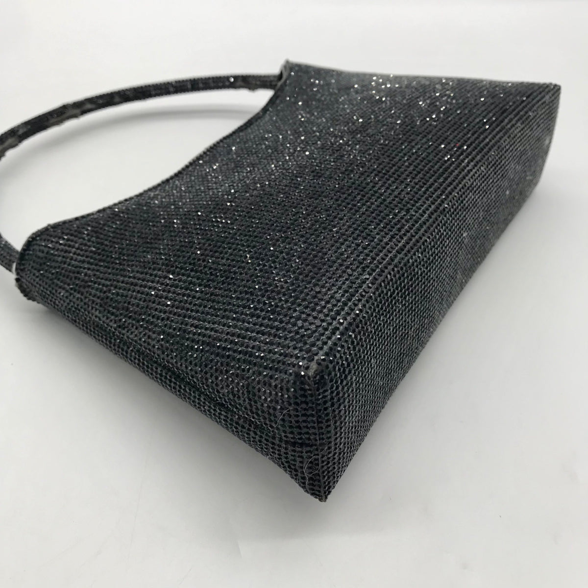 Urban Expressions Black Rhinestone Embellished Evening Shoulder Bag
