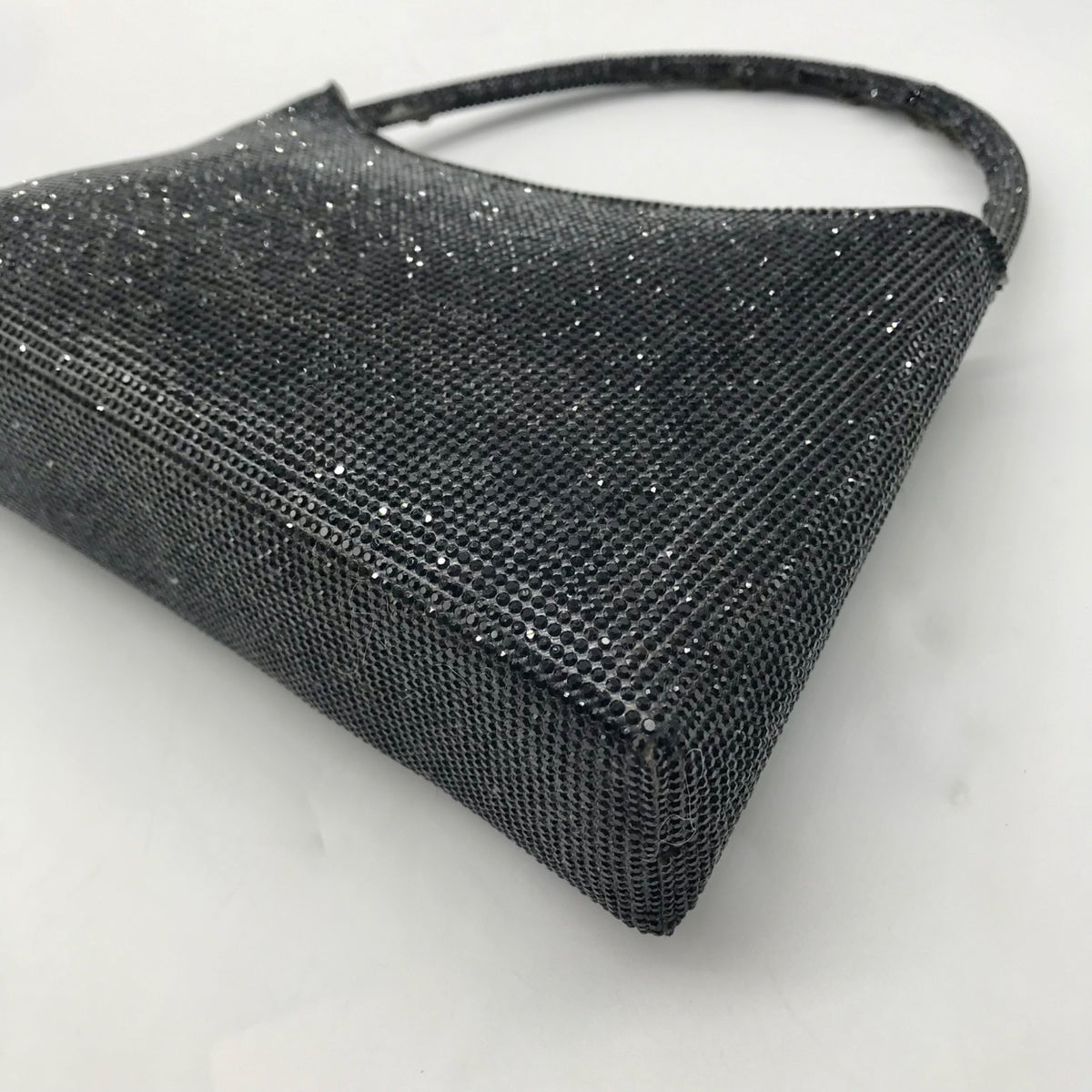Urban Expressions Black Rhinestone Embellished Evening Shoulder Bag