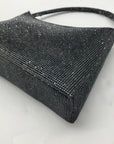 Urban Expressions Black Rhinestone Embellished Evening Shoulder Bag