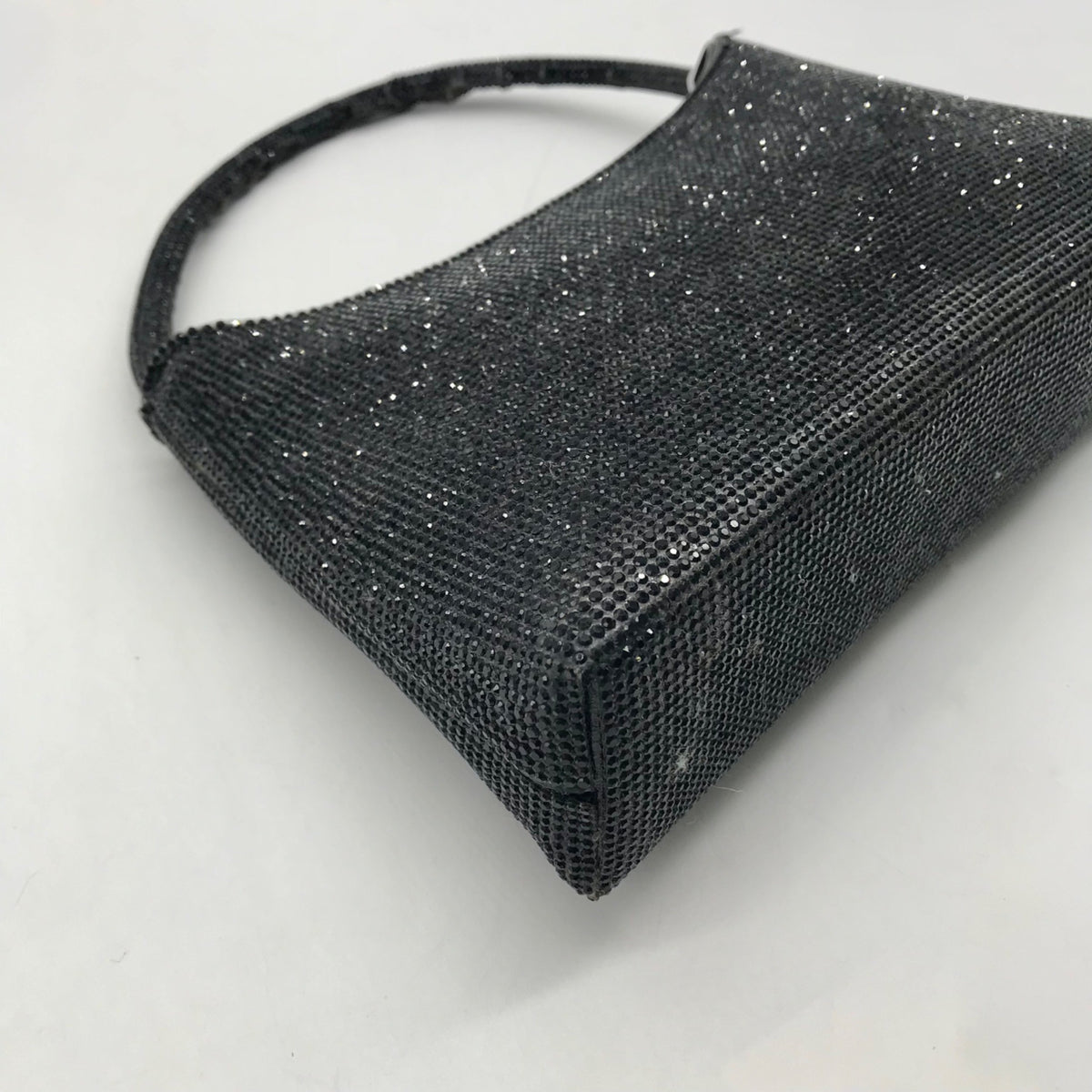 Urban Expressions Black Rhinestone Embellished Evening Shoulder Bag