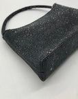 Urban Expressions Black Rhinestone Embellished Evening Shoulder Bag
