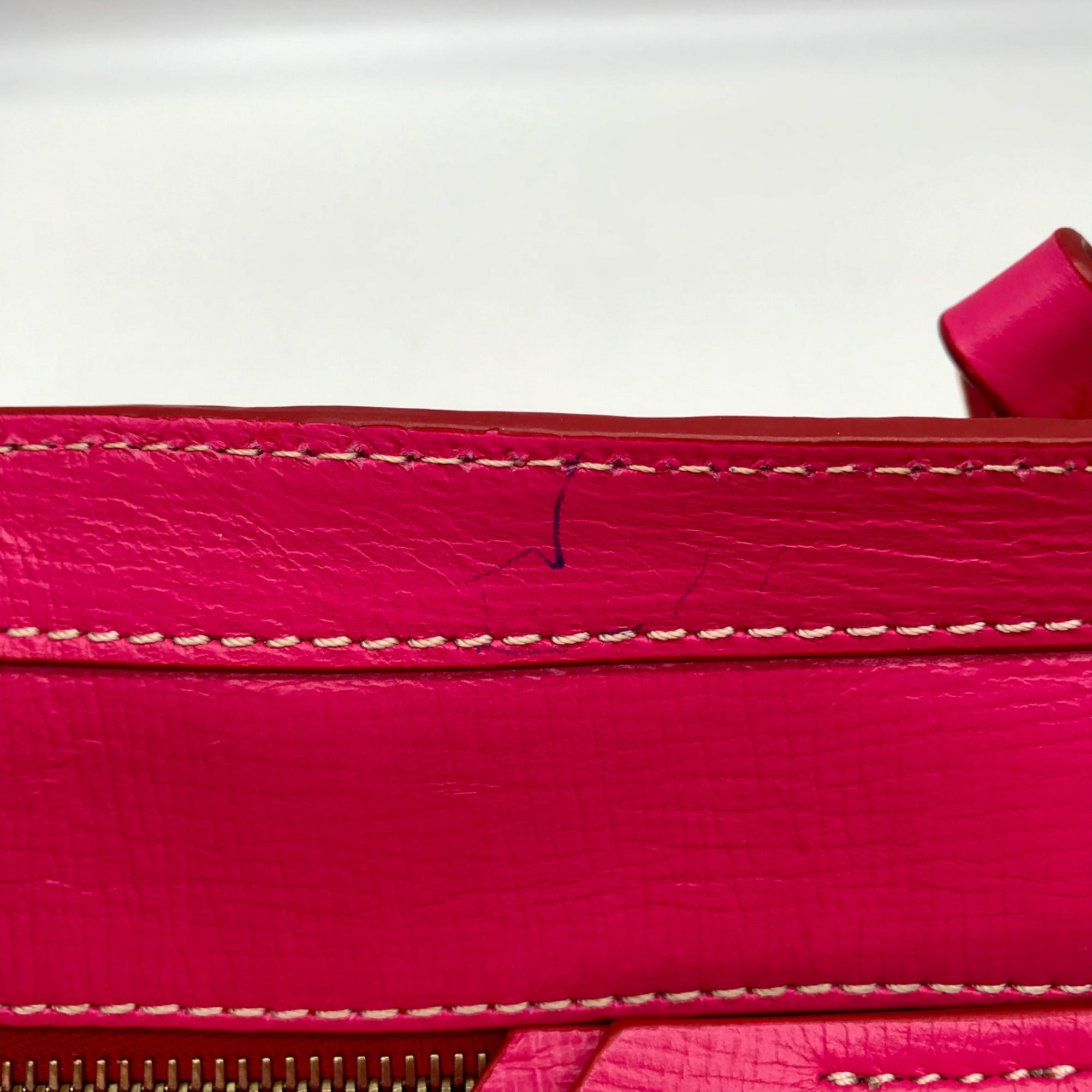 Dooney &amp; Bourke Pink Embossed Leather Retro Grafica Tote Bag