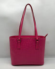 Dooney & Bourke Pink Embossed Leather Retro Grafica Tote Bag