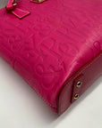 Dooney & Bourke Pink Embossed Leather Retro Grafica Tote Bag