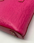 Dooney & Bourke Pink Embossed Leather Retro Grafica Tote Bag