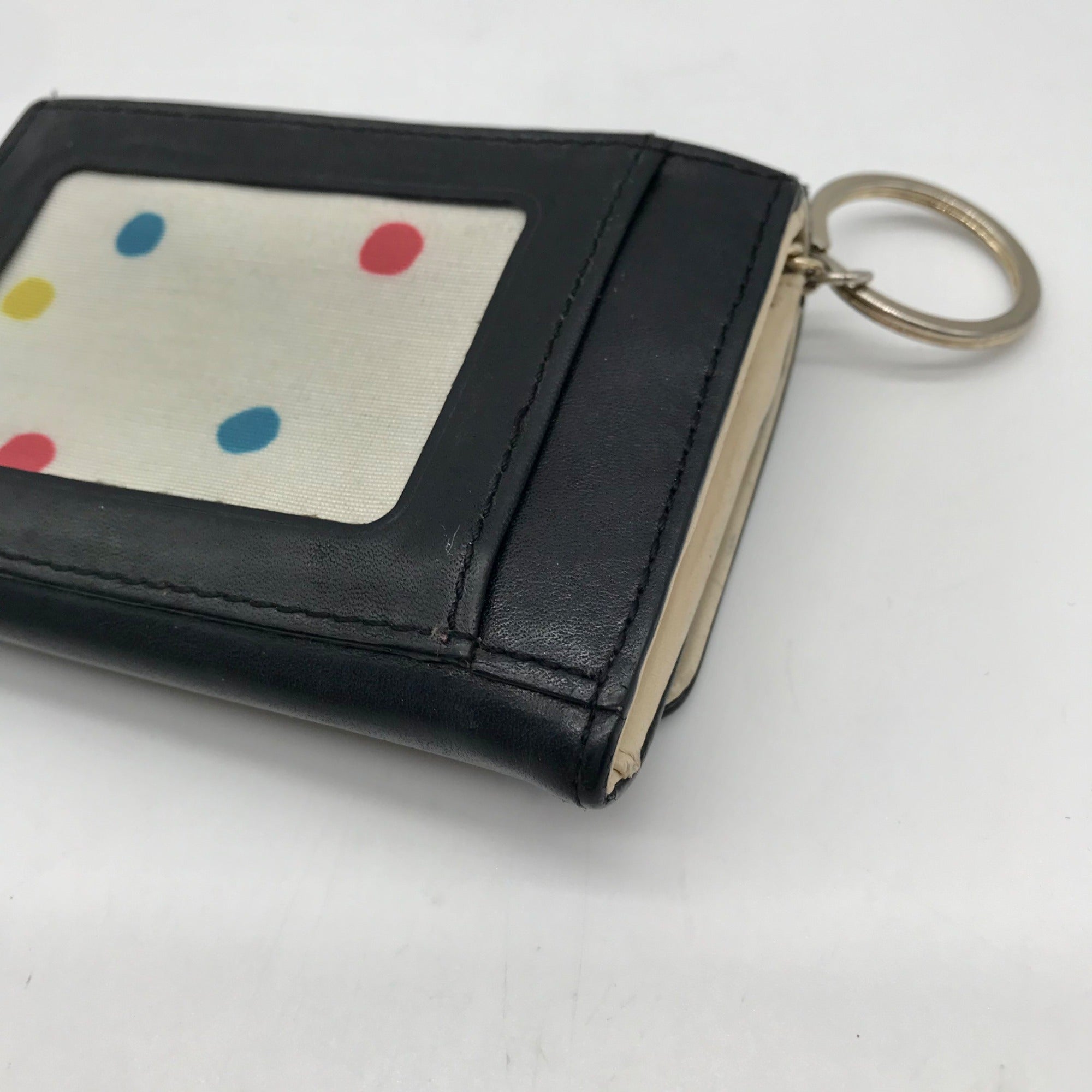 Kate Spade Black Leather Staci Business Card Holder Wallet