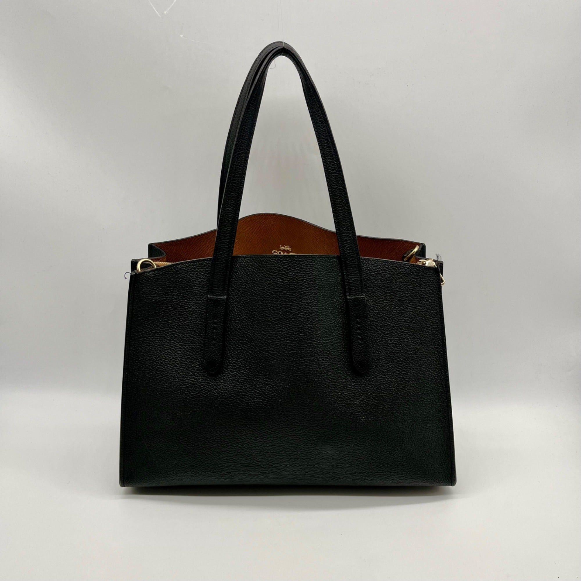 Coach Black Pebbled Leather Charlie Carryall Bag 25137