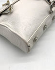 Rebecca Minkoff White Pebbled Leather Mac Crossbody Bag