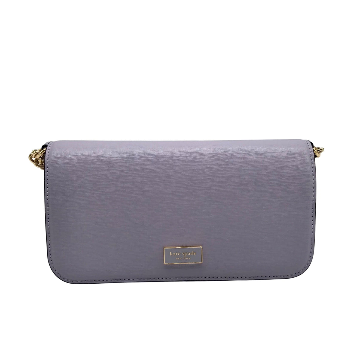 Kate Spade Lavender Saffiano Leather Flap Chain Crossbody Bag