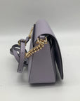 Kate Spade Lavender Saffiano Leather Flap Chain Crossbody Bag