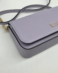 Kate Spade Lavender Saffiano Leather Flap Chain Crossbody Bag
