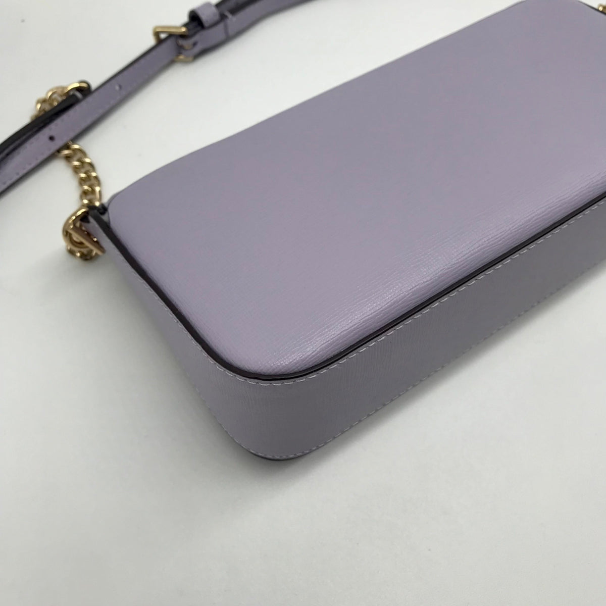 Kate Spade Lavender Saffiano Leather Flap Chain Crossbody Bag