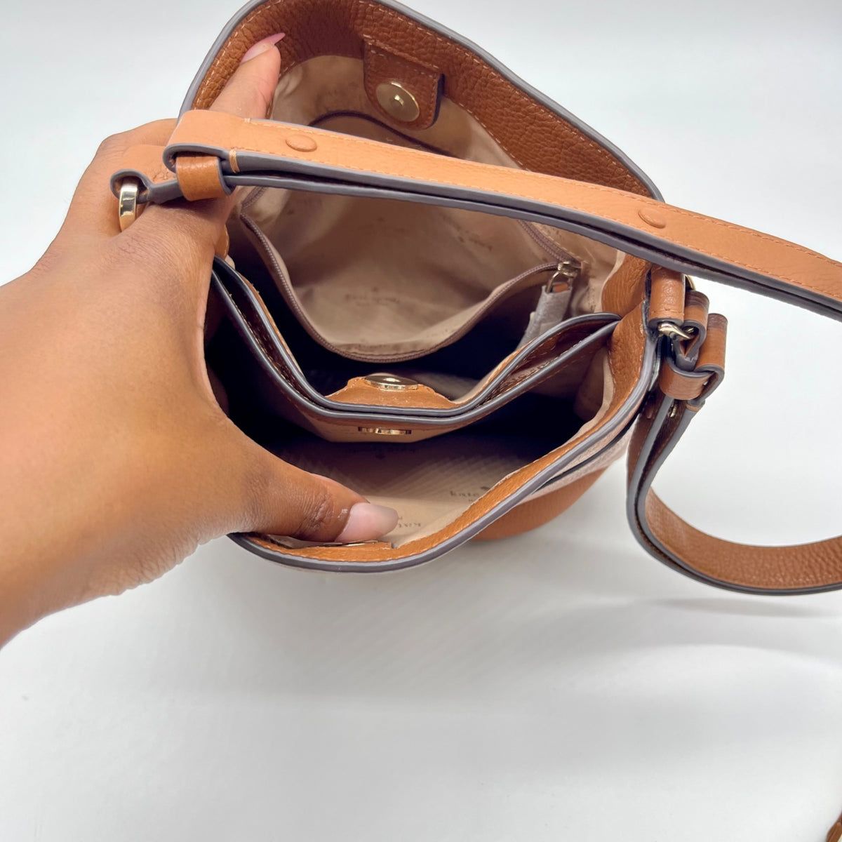 Kate Spade Warm Brown Leila Small Bucket Bag