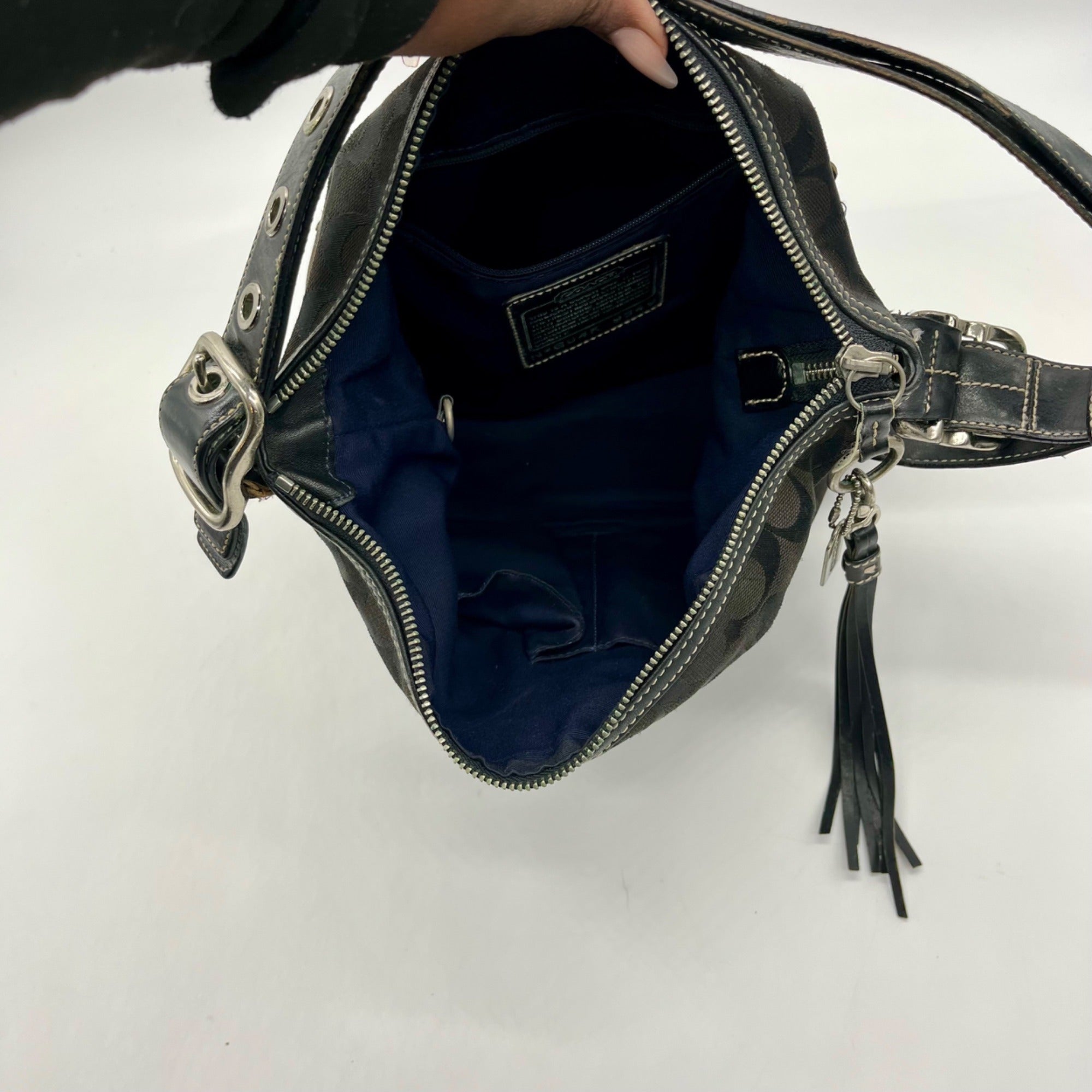 Coach Black Canvas Soho Shoulder Bag 9349