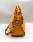 Michael Kors Orange Leather East West Hamilton Satchel Bag