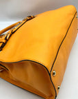 Michael Kors Orange Leather East West Hamilton Satchel Bag