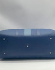 Rylor Blue Leather Duffle Bag