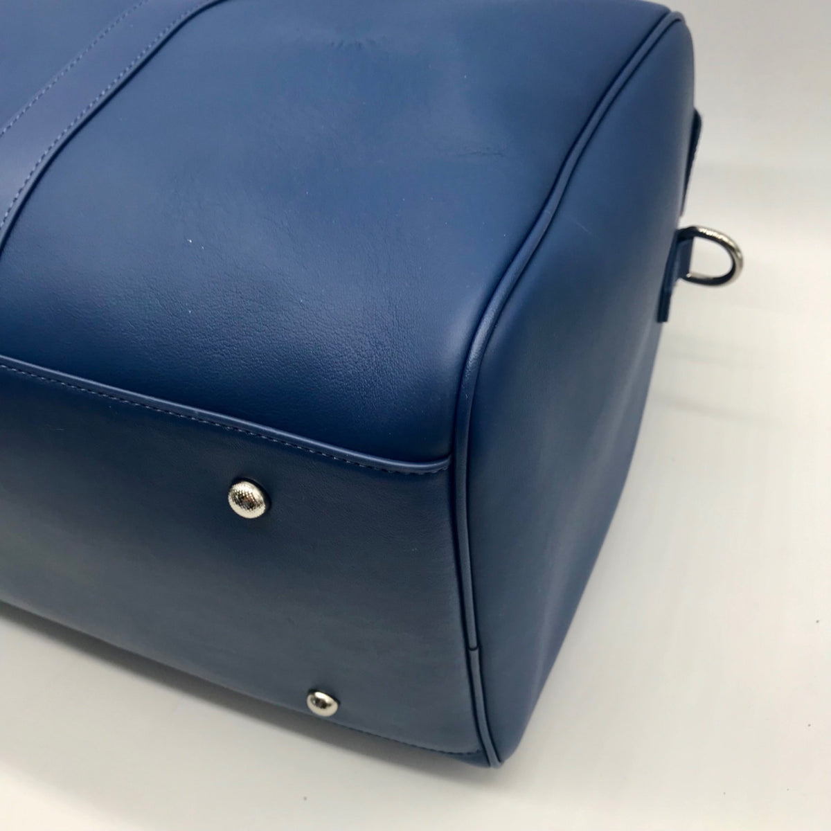 Rylor Blue Leather Duffle Bag