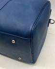 Rylor Blue Leather Duffle Bag