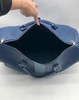 Rylor Blue Leather Duffle Bag