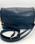 Tory Burch Britten Black Pebbled Leather Convertible Crossbody