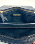 Tory Burch Britten Black Pebbled Leather Convertible Crossbody