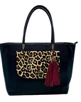 Kate Spade Black Leather Longacre Court Haircalf Cal Tote Bag