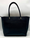 Kate Spade Black Leather Longacre Court Haircalf Cal Tote Bag