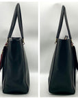 Kate Spade Black Leather Longacre Court Haircalf Cal Tote Bag