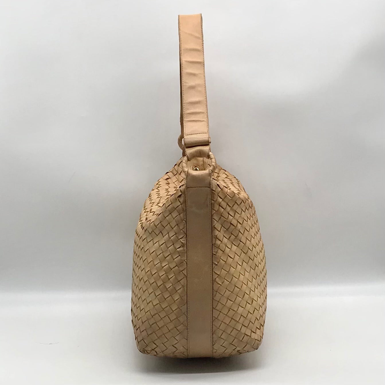 Bottega Veneta Pinecone Woven Leather Hop Hobo Bag