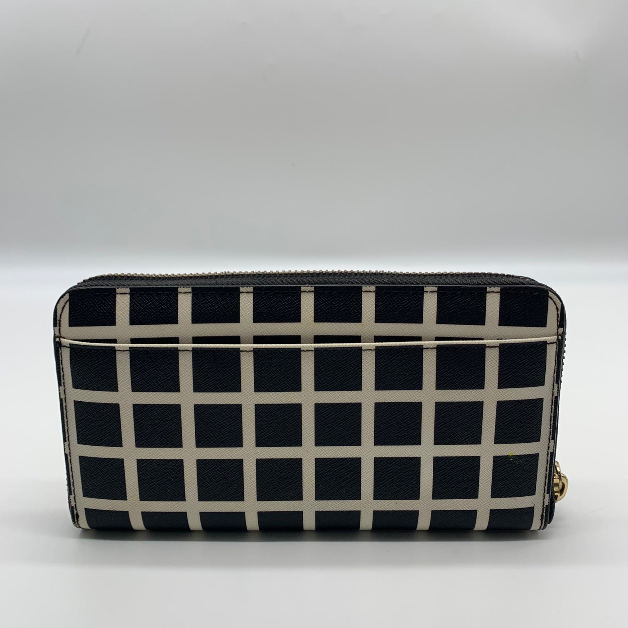 Kate Spade Black &amp; White Saffiano Leather Neda Laurel Way Wallet
