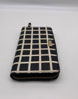Kate Spade Black & White Saffiano Leather Neda Laurel Way Wallet