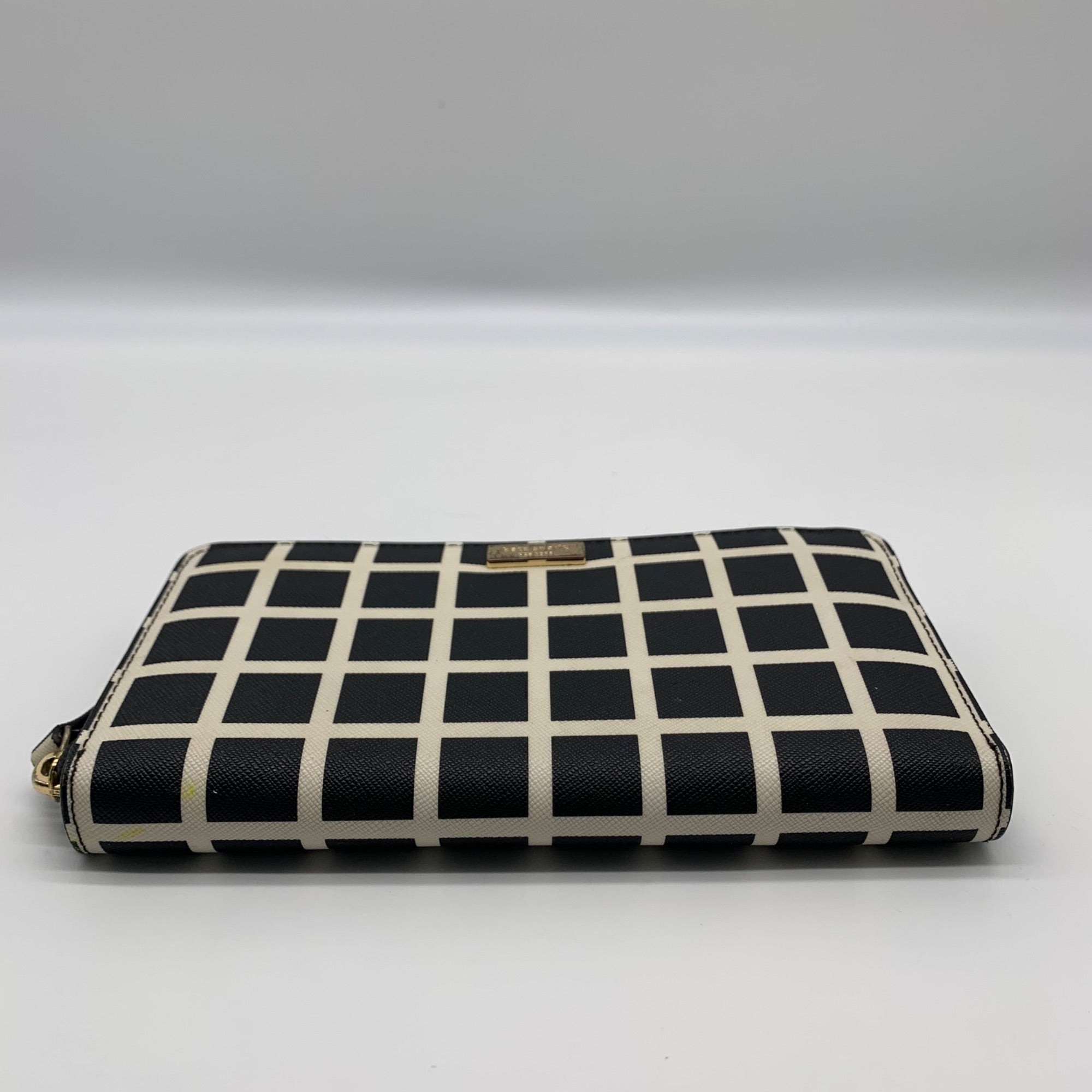 Kate Spade Black &amp; White Saffiano Leather Neda Laurel Way Wallet