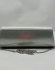 Nina Silver Evening Clutch Bag