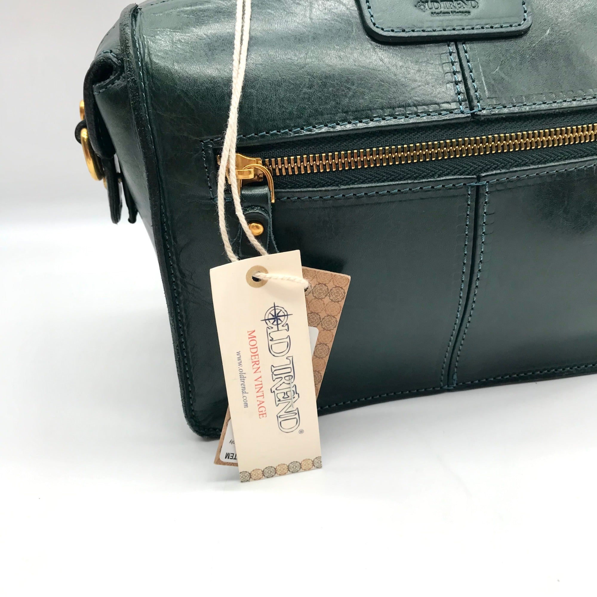 Old Trend Dark Green Genuine Leather Doctor Transport Satchel Bag
